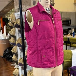 Chico's Fuchsia Quilted Vest